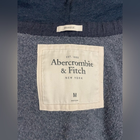 Abercrombie Navy Blue zip-up fleece inside - Picture 15 of 15